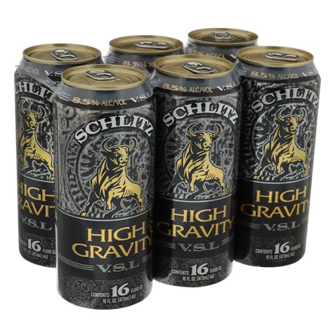 Schlitz High Gravity Beer 6 PK Cans - Shop Malt Beverages & Coolers at ...