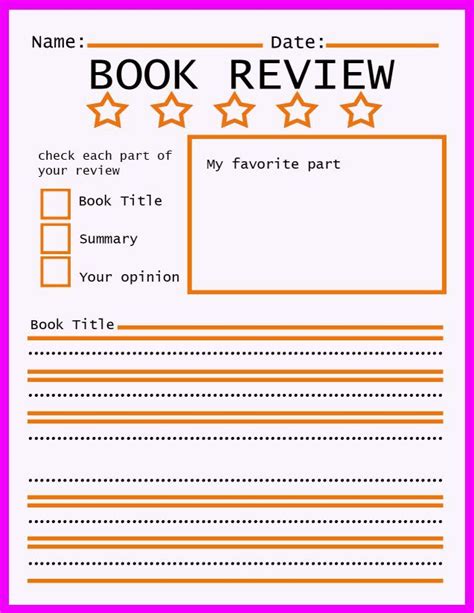 Book Review Template for Kids (Tips & Activities) - Go Science Girls ...