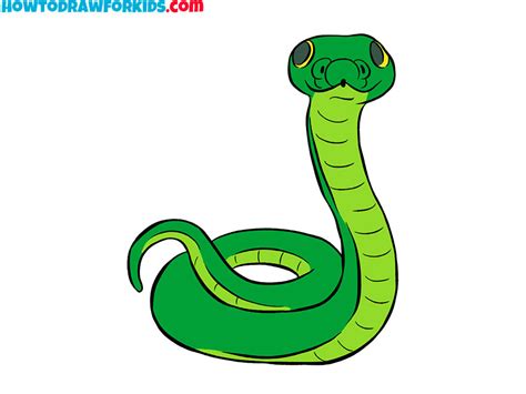 How to Draw an Easy Snake - Easy Drawing Tutorial For Kids