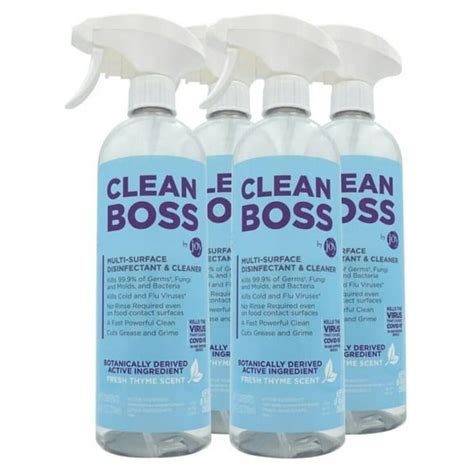 Clean Boss Spray Multi-Surface Disinfectant & Cleaner 24 oz. (Set of 4 ...