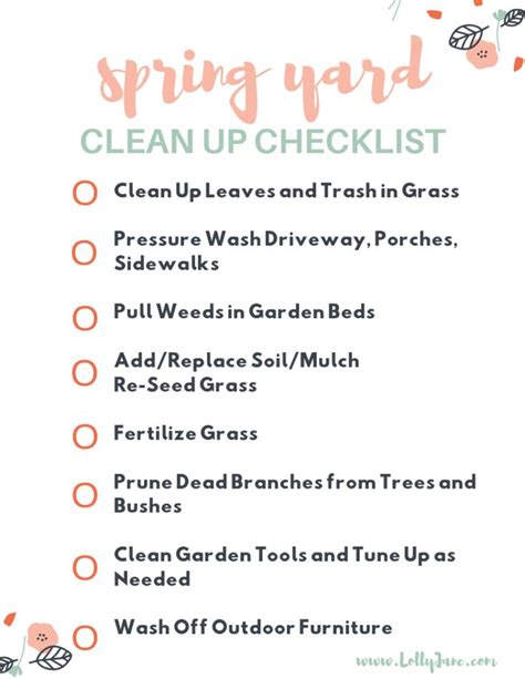 Free spring yard clean up checklist! Tackle spring maintenance early to ...