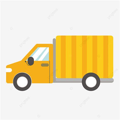 Yellow Dump Truck Clipart Vector, Cartoon Yellow Truck Element, Hand ...