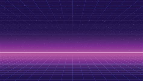 A vector 80s grid background with a neon horizon 13787732 Vector Art at ...