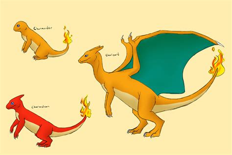 Charmander Evolution by Morgan-Michele on DeviantArt