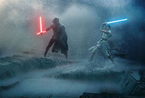 Epic Lightsaber Duel: Kylo Ren vs Rey HD Wallpaper