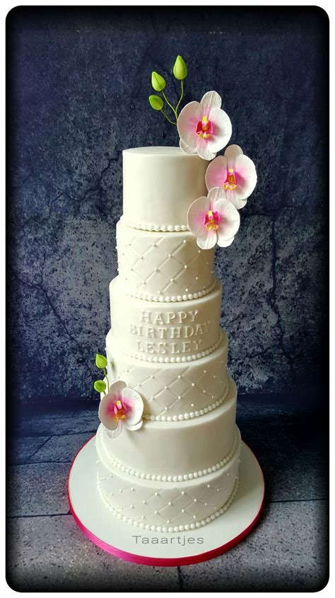 Birthday Cake with handmade Orchids | Gorgeous cakes, Dessert cupcakes ...