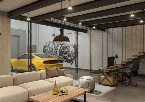 Warehouse Residence on Behance | Garage design interior, Loft interior ...