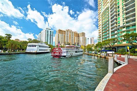 Fort Lauderdale waterfront and tourist cruise boat view Photograph by ...