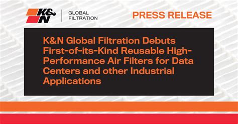 K&N Offers High-Performance Air Filters for Data Centers