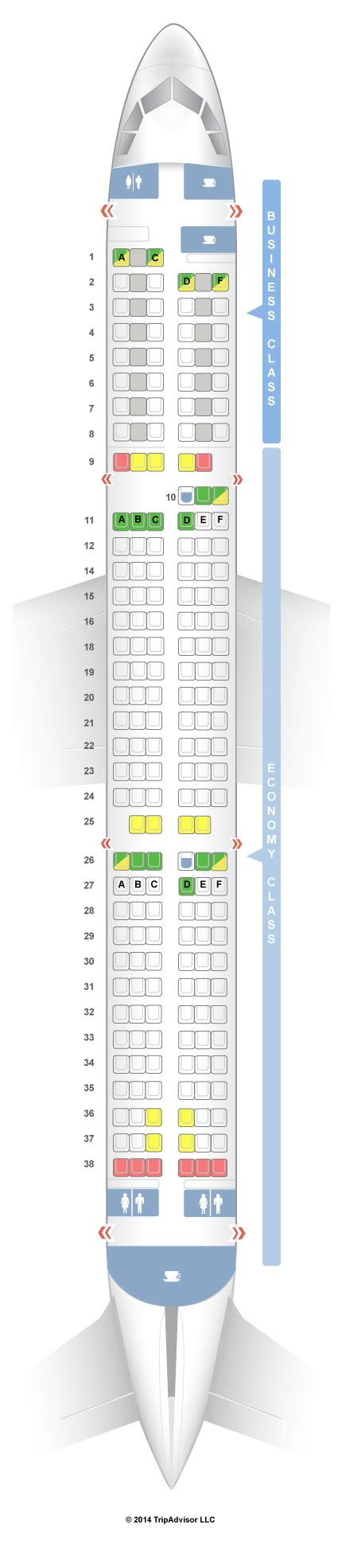 SeatGuru Seat Map Lufthansa Airbus A321 (321)