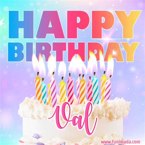 Happy Birthday Val GIFs for Her - Download on Funimada.com