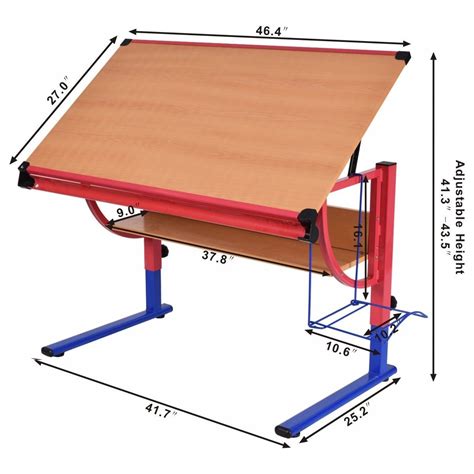 Adjustable Drafting Table Workstation Drawing Desk Art & Craft Hobby ...