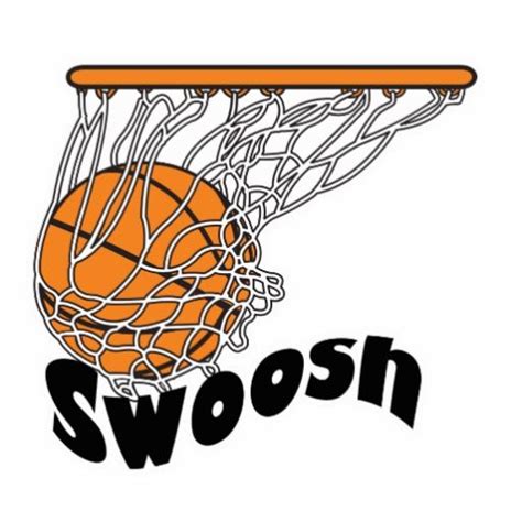 Swoosh Basketball Going Through Hoop