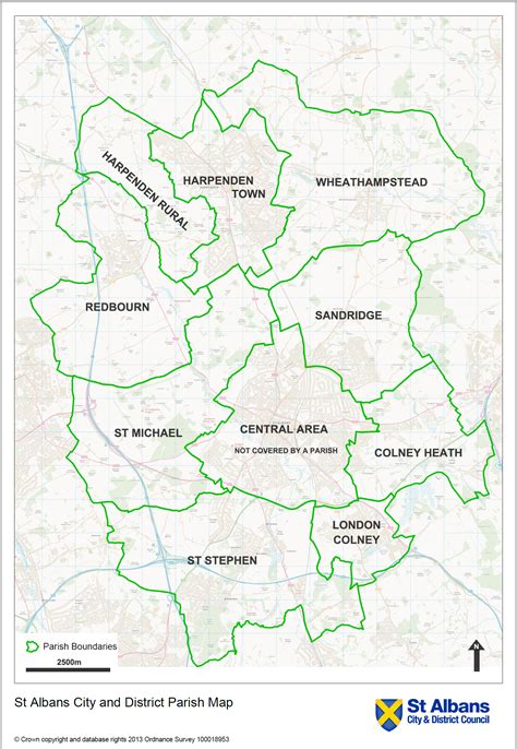 St Albans District Parish Boundaries Map – Harpenden Rural Parish Council