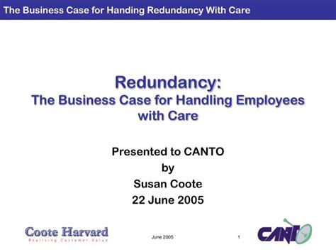 PPT - Redundancy: The Business Case for Handling Employees with Care ...