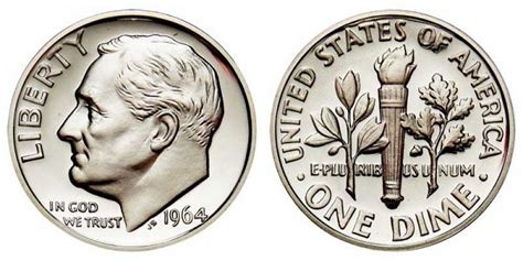 1964 Roosevelt Silver Dime Coin Value Prices, Photos & Info