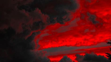 Red Black Dark Clouds Sky Aesthetic HD Red And Black Aesthetic ...