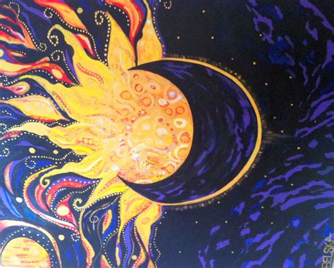 Sun & Moon ☾ | Sun painting, Moon painting, Eclipses art