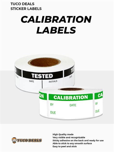 Calibration Stickers Template