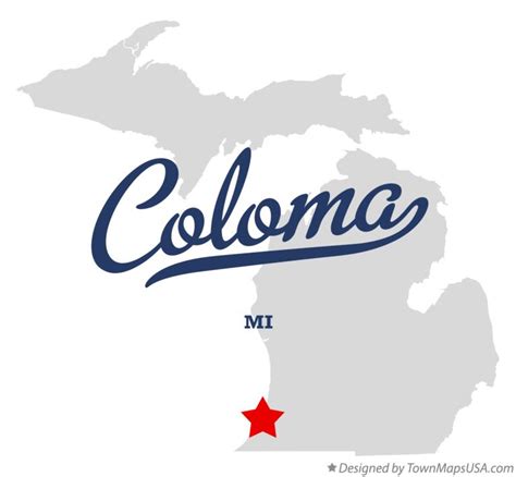 Map of Coloma, MI, Michigan