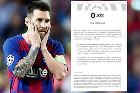 Lionel Messi transfer blow as LaLiga side with Barcelona in contract ...