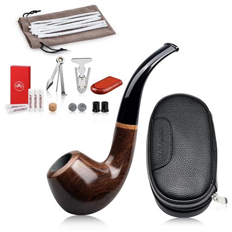 Buy Joyoldelf Smoking Pipes, Luxury Ebony Smoking Pipe Set, Deepened ...