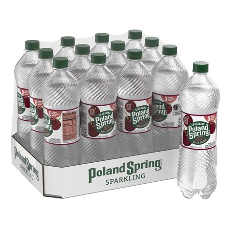 Poland Spring Sparkling Water, Black Cherry, 33.8 oz. Bottles (Pack of ...