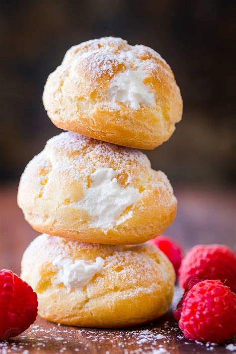 Cream Puffs are a classic French dessert filled with sweet cream and ...