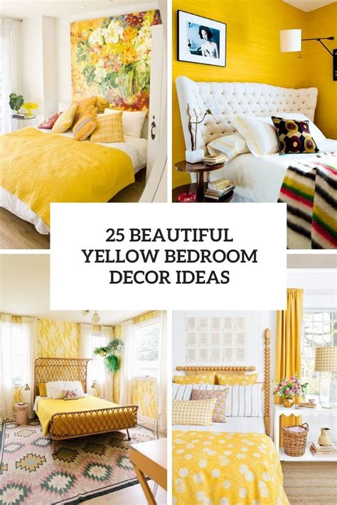 25 Beautiful Yellow Bedroom Decor Ideas - Shelterness