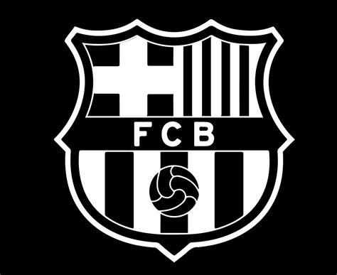 fc barcelona logotipo símbolo blanco y negro diseño españa fútbol ...