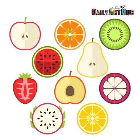 Fruit Slices Clip Art Set – Daily Art Hub // Graphics, Alphabets & SVG