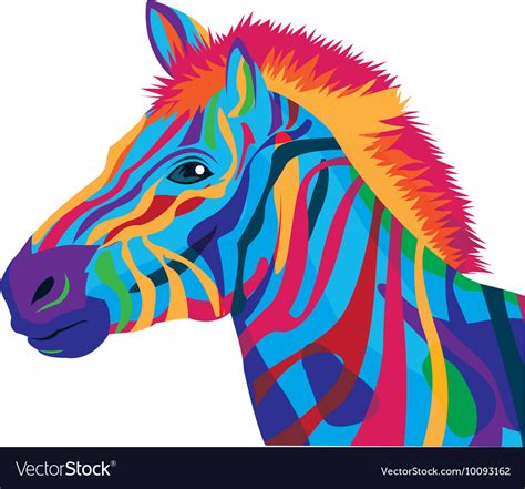 Colorful Zebra Drawings