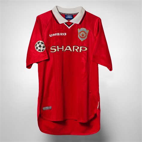 1998-1999 Manchester United Umbro Home Shirt Scholes 18 UCL Patch | PFC ...