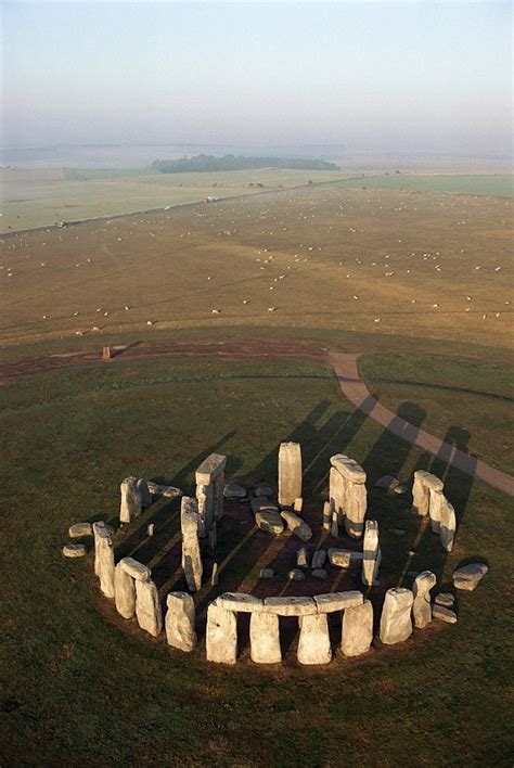 Aerial view of Stonehenge, UNESCO World Heritage Site, Salisbury Plain ...