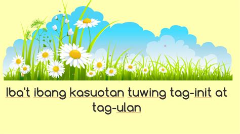 Iba't ibang kasuotan tuwing tag-init at tag-ulan by Hiera Arev on Prezi