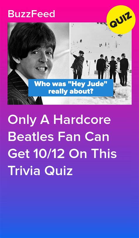 Only A Beatles Fanatic Can Ace This Trivia Quiz | Beatles trivia ...