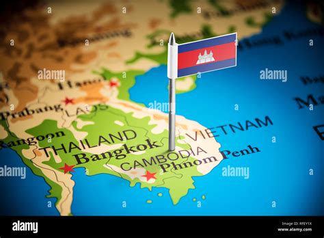 Cambodia map flag hi-res stock photography and images - Alamy