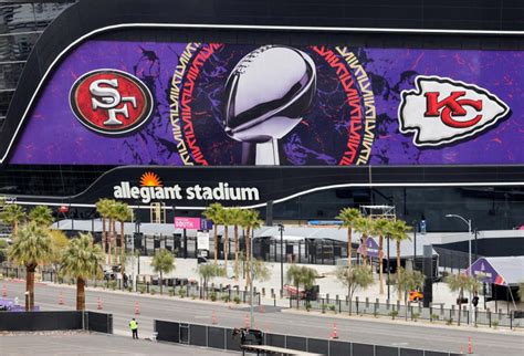 Chiefs logos take over rival Raiders’ stadium for Super Bowl