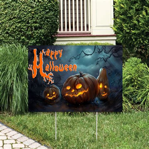 Halloween yard sign Happy Halloween Yard Sign Trick or Treat | Etsy