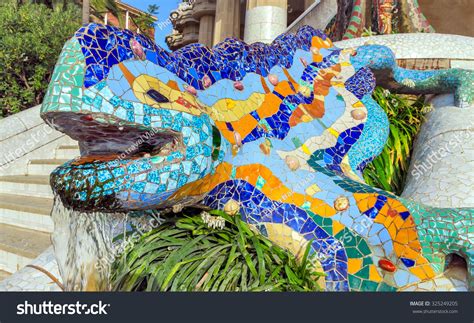 Mosaic Sculpture Parc Guell Designed By Stock Photo 325249205 ...