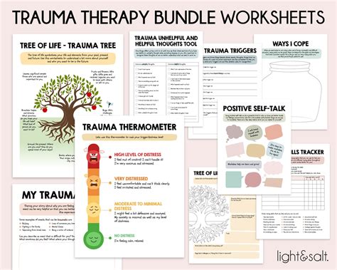 Trauma Therapy Worksheets PTSD Recovery Workbook Therapy - Etsy