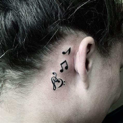 Music Notes Tattoos On Neck For Men