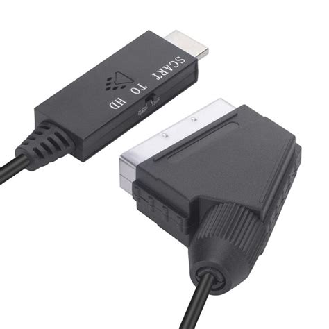 SCART to HDMI Converter SCART in HDMI Out Video Audio Adapter for HDTV DVD