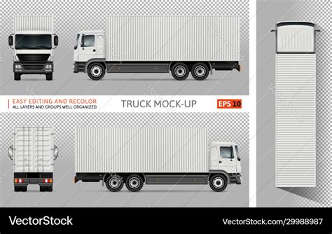 Truck mockup Royalty Free Vector Image - VectorStock