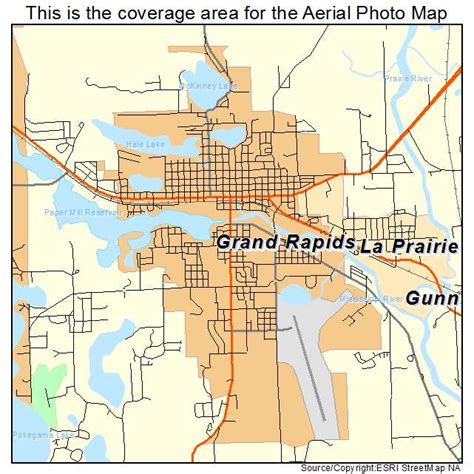 Aerial Photography Map of Grand Rapids, MN Minnesota