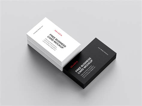 Free 3,5 x 2 inches business card mockup :: Behance