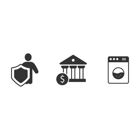 AML Concept. Anti Money Laundering icons set . AML Concept. Anti Money ...