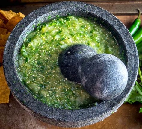 Salsa Verde Molcajete Style | Mexican Please