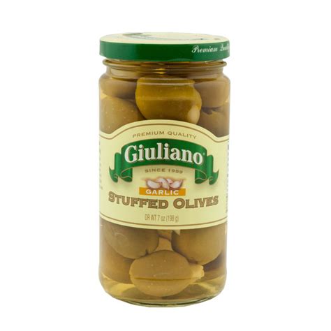 Giuliano Martini Pimento Stuffed Olives, Case | Giuliano Peppers