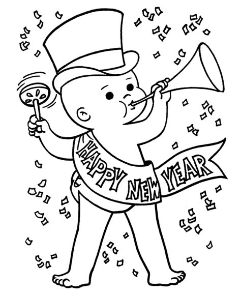 Baby New Year Coloring Page: happy new year 2013 baby coloring pages ...